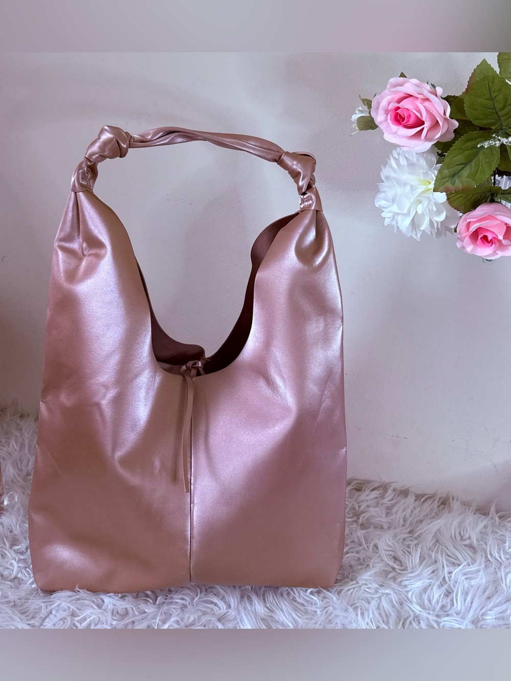 ASOS-Stylish Pink Hobo Shoulder Bag